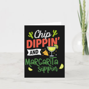 Tarjeta Dippin Gracioso Y Margarita Sippin' Cinco De Mayo