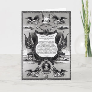 Tarjeta Dirección de despedida de general Roberto E. Lee