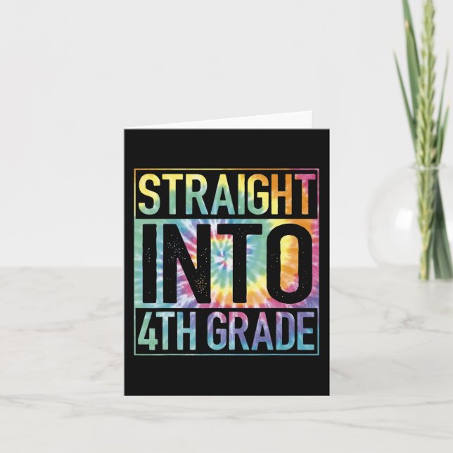 Tarjeta Directamente al 4º Grado De Vuelta A La Escuela Pr (Anverso)