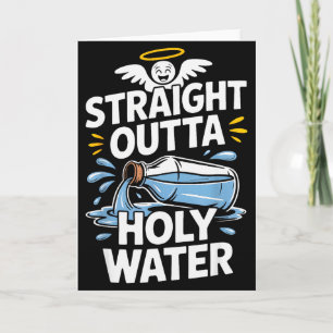Tarjeta Directamente de Agua Bendita Fe Cristiana Divertid