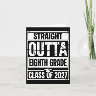Tarjeta Directamente de la clase de graduación de octavo g