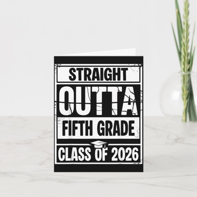 Tarjeta Directamente de la clase de graduación de quinto g (Anverso)