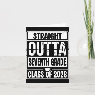 Tarjeta Directamente de la clase de graduación de séptimo