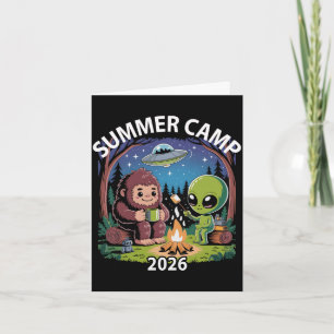 Tarjeta Director de campamento de verano retro 2026 niños