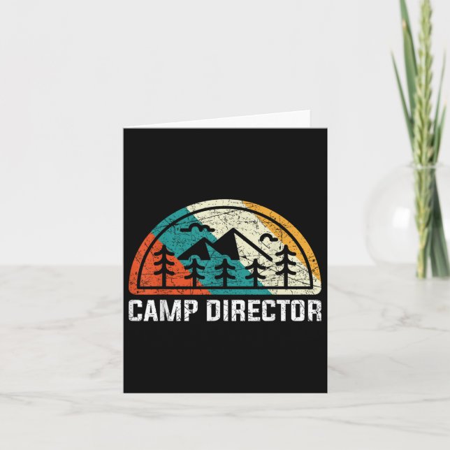 Tarjeta Director de campamento - Mini gráfico de camping r (Anverso)