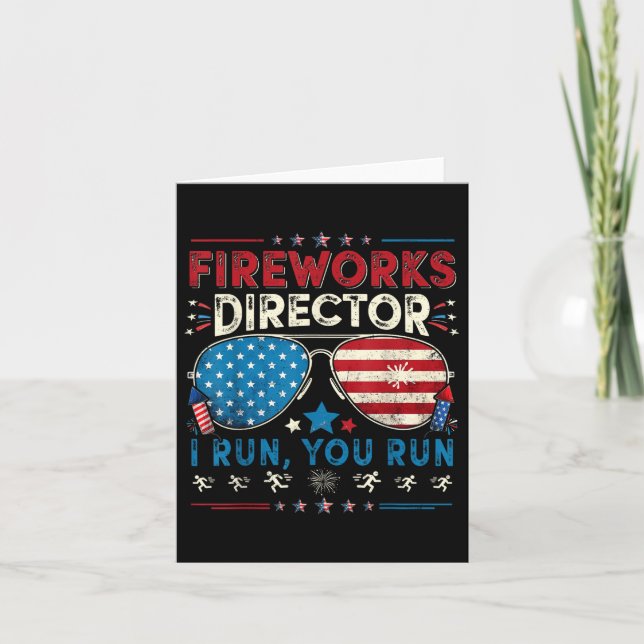 Tarjeta Director De Fireworks Te Ejecuto Gracioso 4 De Jul (Anverso)