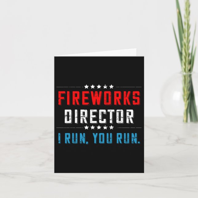 Tarjeta Director de Fuegos Artificiales del 4 de Julio Yo  (Anverso)
