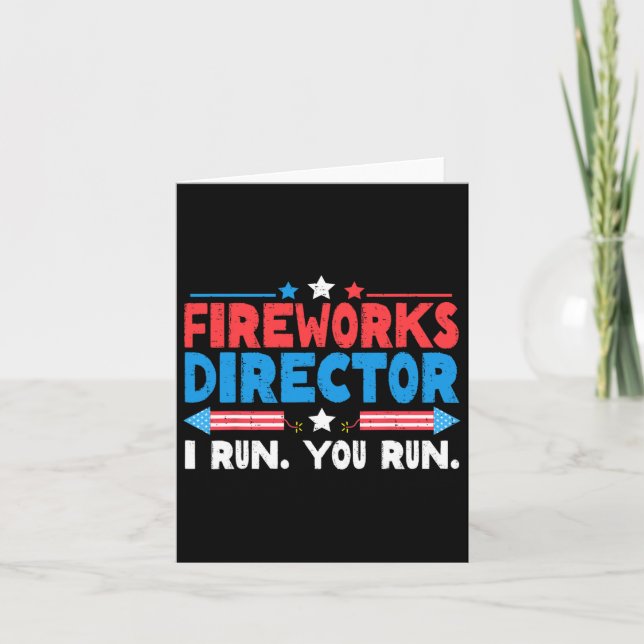 Tarjeta Director de Fuegos Artificiales I Run You Run 4 de (Anverso)