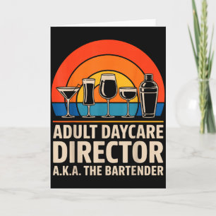 Tarjeta Director de guardería de adultos divertida, tambié