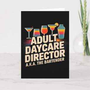 Tarjeta Director de guardería para adultos divertido, tamb