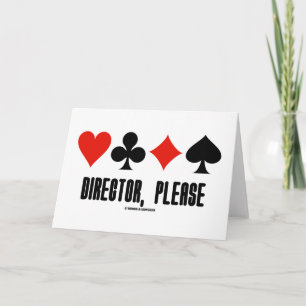 Tarjeta Director, Por Favor (Juego de Puente con Cuatro Ta