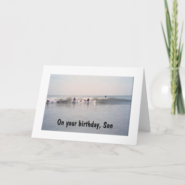 TARJETA DIRIGE LA OLA Y DIVERTIRSE CUMPLEAÑOS (Anverso)