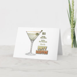 Tarjeta Dirty Martini Cocktail Receta Art Greet Card