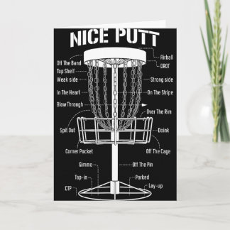 Tarjeta Disc Golf Basket Nice Putt Funny Putting Jargon Di