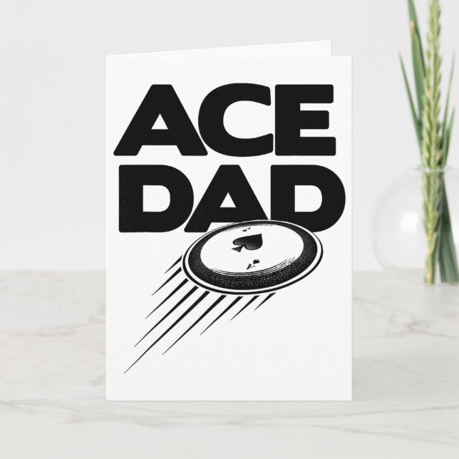 Tarjeta Disc Golf Dad - Día del Padre Divertido  (Anverso)
