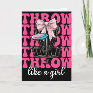 Tarjeta Disc Golf Girl Mom Mother's Day Discgolf Throw Lik