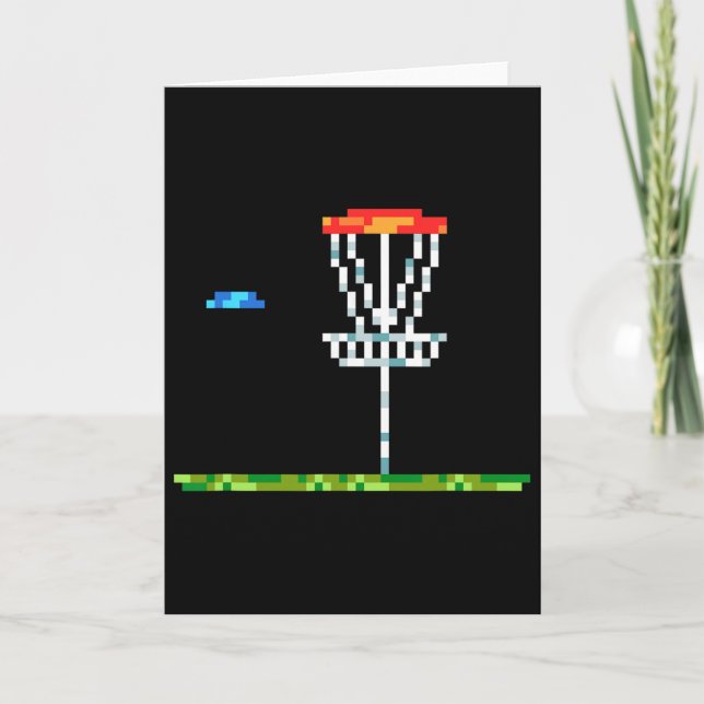 Tarjeta Disc Golf Hombres Disc Golf 8 Bit Sket  (Anverso)