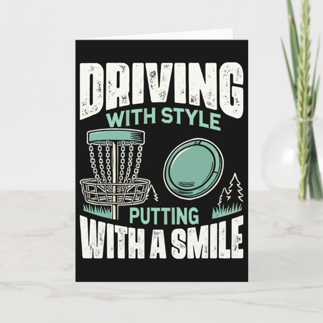 Tarjeta Disc Golfer Driving With Style Disc Golf  (Anverso)