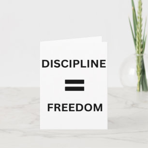 Tarjeta Disciplina = Libertad - La Clave Para El Pegatina