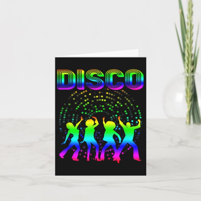 Tarjeta Disco 70 Disco Danza Retro de Hielo Típico (Anverso)