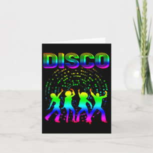 Tarjeta Disco 70 Disco Danza Retro de Hielo Típico
