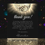 Tarjeta Disco de bola de la fiesta de cumpleaños n<br><div class="desc">Eleva tu gratitud con nuestra tarjeta Gold Black Disco 60th Birthday Gracias. Esta tarjeta captura la esencia de la era disco, añadiendo un toque de glamour y nostalgia retro a tus expresiones de aprecio. En un vibrante tono violeta, esta tarjeta de agradecimiento exuda energía y estilo. El disco grafico de...</div>