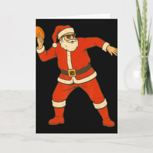 Tarjeta Disco de Golf de Navidad Antiguo Divertido Santa N