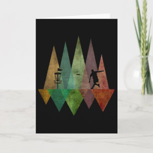 Tarjeta Disco de golf geométrico estilizado genial