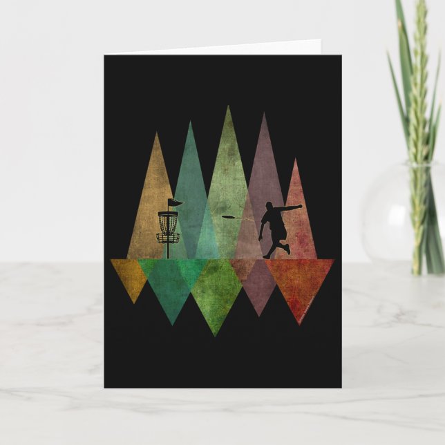 Tarjeta Disco de golf geométrico estilizado genial (Anverso)
