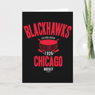 Tarjeta Disco de Hockey Chicago Blackhawks Negro Licencia