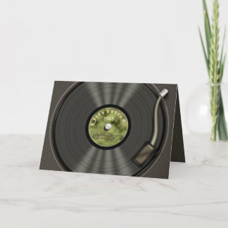 Tarjeta Disco de vinilo del vintage (verde)