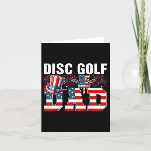 Tarjeta Disco Golf Dad 4 De Julio Costume Player (Anverso)