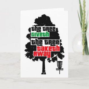 Tarjeta Disco Golf Divertido Disco Deportes Árbol Icono Ar