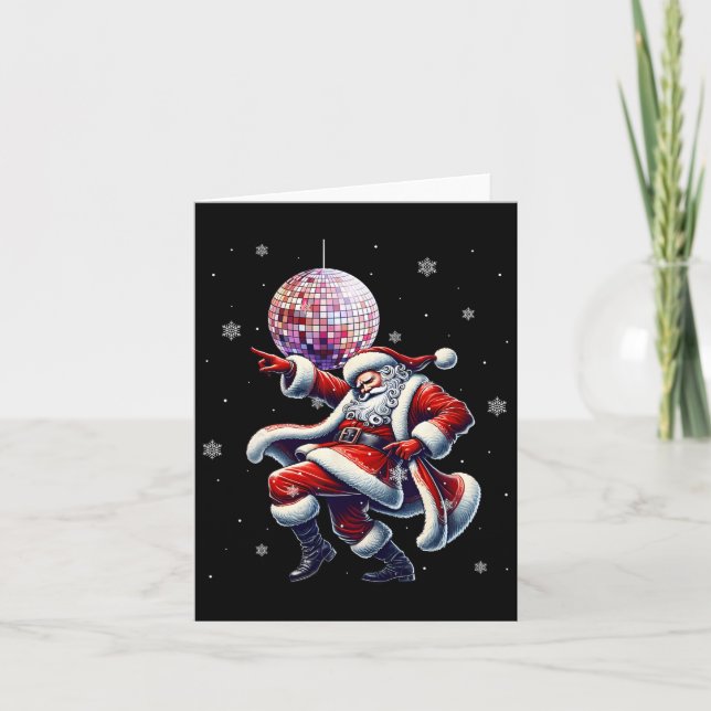 Tarjeta Discoteca Discoteca Navidades Dancing Santa Clau (Anverso)