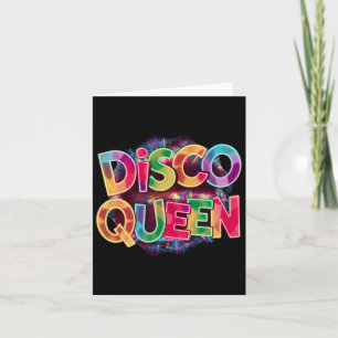 Tarjeta Discoteca Queen Vintage 800 Retro Fiesta traje de 