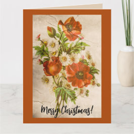 Tarjeta Discoteca roja botánica victoriana con problemas