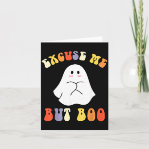 Tarjeta Disculpa Pero Boo Divertido Halloween Lindo Fantas