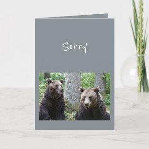 Tarjeta Disculpa por lo que dijiste Oso Humor Animal