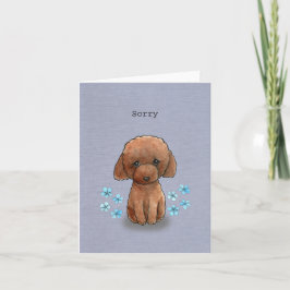 Tarjeta Disculpas de perros de juguetes rojos