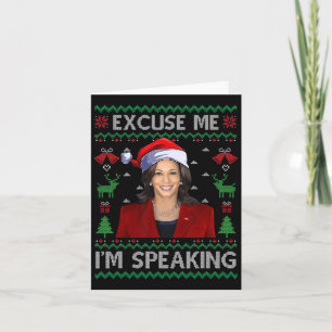 Tarjeta Disculpe, hablo de Navidades feos, Kamala Harri