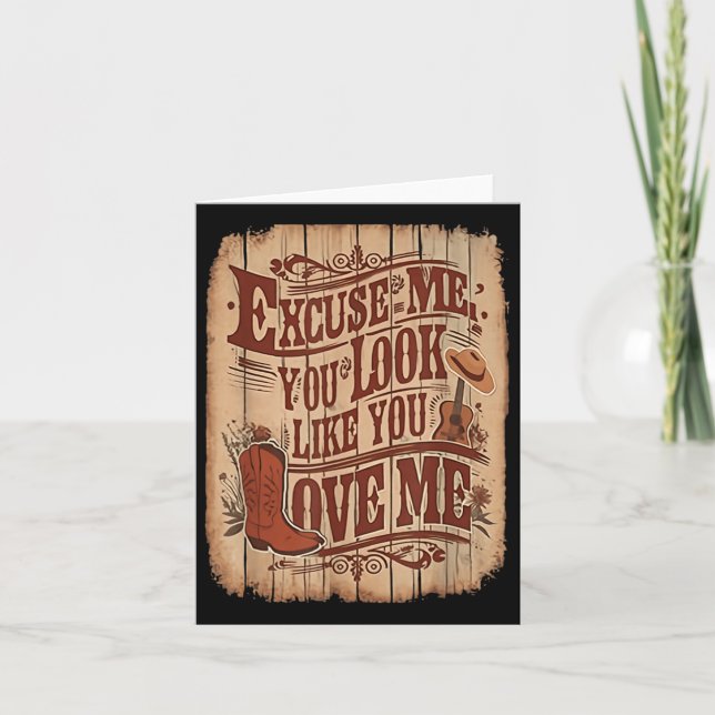 Tarjeta Disculpe, Parece Que Me Ama Occidente (Anverso)