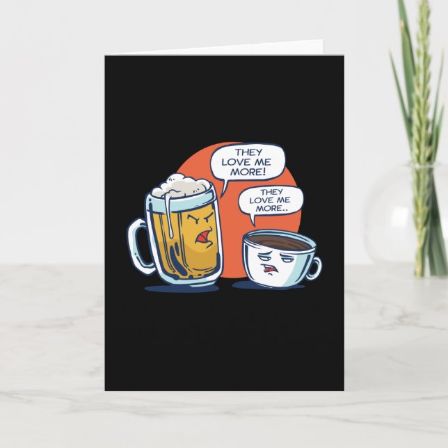 Tarjeta Discusión de cerveza y café (Anverso)