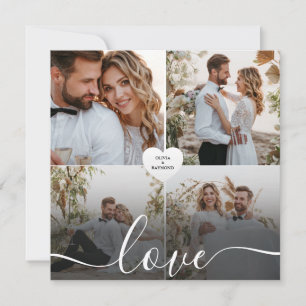 Tarjeta Diseña tu propia fotografía de collage de amor
