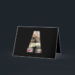 Tarjeta Diseña Tu Propia Letra A Colage de Fotos<br><div class="desc">Este collage de fotos con monograma es un diseño personalizado que combina un monograma destacado (iniciales o una letra) con una colección de fotos dispuestas artísticamente dentro o alrededor de él. Es una forma elegante de mostrar recuerdos mientras se añade un toque único y elegante a la decoración o a...</div>