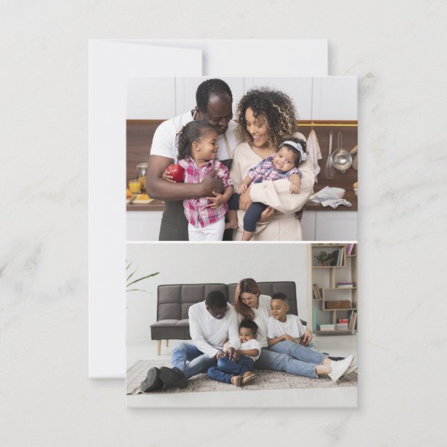 Tarjeta Diseña tu propio collage de 2 fotos (Anverso)