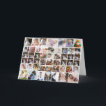 Tarjeta Diseña tu propio collage de 50 fotos<br><div class="desc">Personaliza tu fotografía. Puedes hacer este producto personalizado para ocasiones especiales como bodas,  cumpleaños,  Navidad,  días festivos,  memoriales,  graduaciones,  aniversarios y más. También se puede regalar a tu mejor amigo,  amigo cercano,  familiares y parientes.</div>
