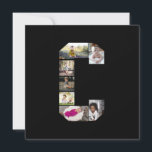 Tarjeta Diseña tu propio collage de fotos con la letra C<br><div class="desc">Este collage de fotos con monograma es un diseño personalizado que combina un monograma destacado (iniciales o una letra) con una colección de fotos dispuestas artísticamente dentro o alrededor de él. Es una forma elegante de mostrar recuerdos mientras se añade un toque único y elegante a la decoración o a...</div>