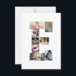 Tarjeta Diseña tu propio collage de fotos con la letra E<br><div class="desc">Este collage de fotos con monograma es un diseño personalizado que combina un monograma destacado (iniciales o una letra) con una colección de fotos dispuestas artísticamente dentro o alrededor de él. Es una forma elegante de mostrar recuerdos mientras se añade un toque único y sofisticado a la decoración o a...</div>