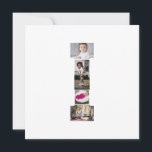 Tarjeta Diseña tu propio collage de fotos con la letra I<br><div class="desc">Este collage de fotos con monograma es un diseño personalizado que combina un monograma llamativo (iniciales o una letra) con una colección de fotos dispuestas artísticamente dentro o alrededor de él. Es una forma elegante de mostrar recuerdos mientras se añade un toque único y elegante a la decoración o a...</div>