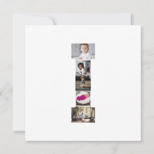Tarjeta Diseña tu propio collage de fotos con la letra I